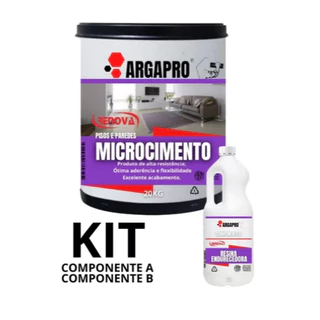 kit microcimento acabamento argapro rustico 20kg