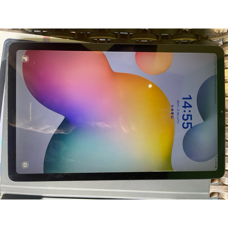 Tablet Samsung Tab S6 lite p619 semi novo pega chip 128gb/4 sem caneta