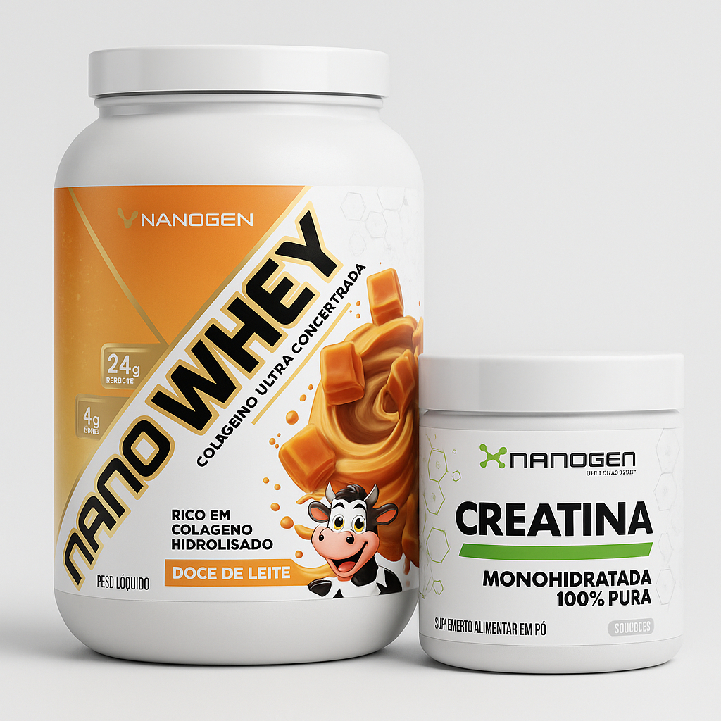 Kit Ganho de Massa Muscular Completo | Whey Protein Pote900G + Creatina ...
