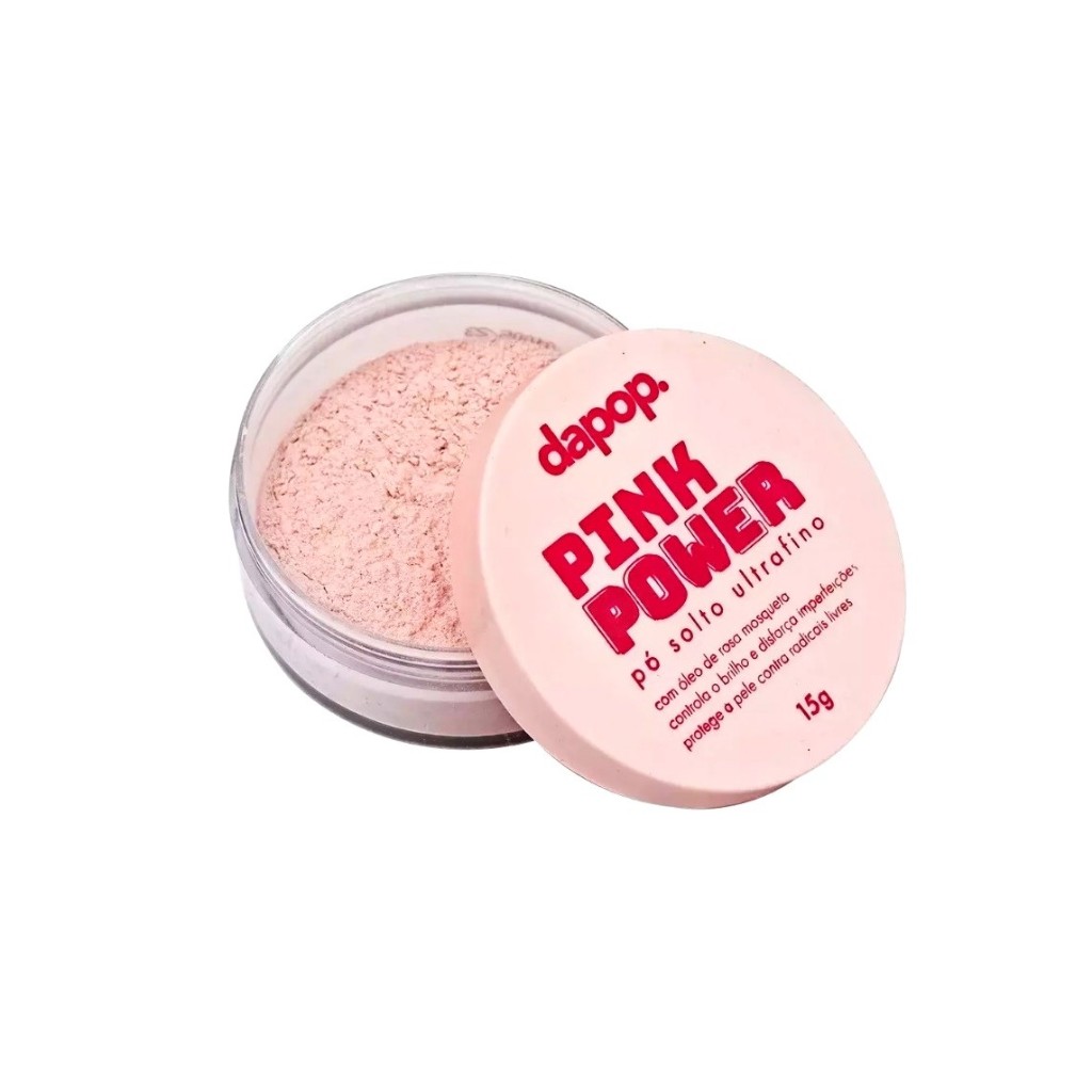 Pó Solto Ultrafino Pink Power Rosa Mosqueta 15g - Dapop | Shopee Brasil