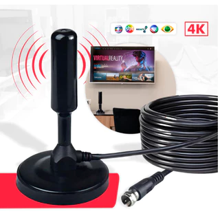 Antena Digital Interna Externa Full Hdtv 4K Cabo de 5m Grande tx-3008
