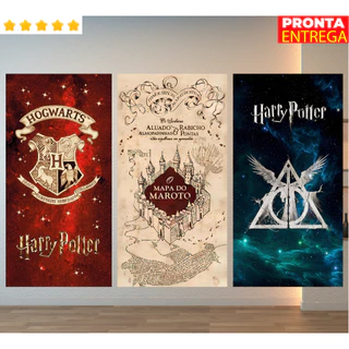 Toalha de Banho Praia Piscina Harry Potter Mapa do Maroto Relíquias Felpa Estampada