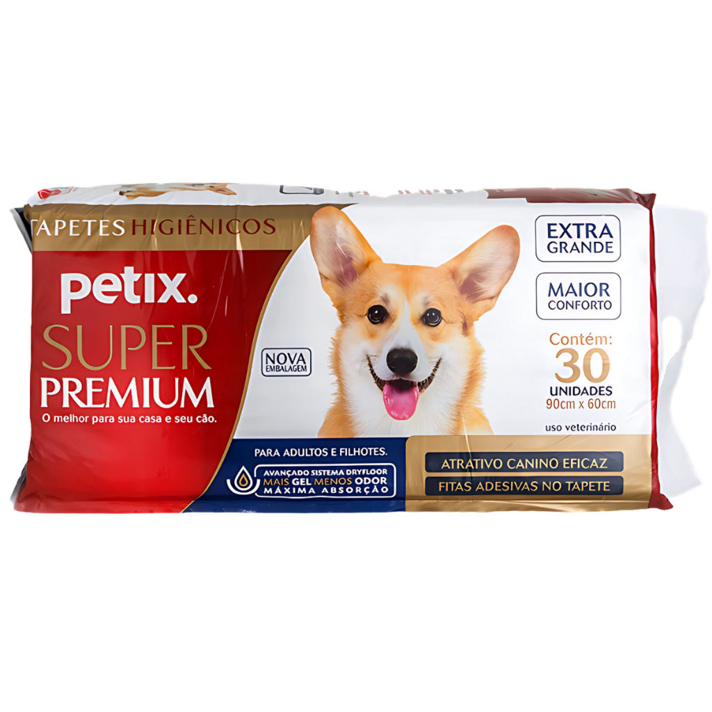 Tapete Higiênico Super Premium Petix 30 UN Extra Grande 90x60 | Shopee ...