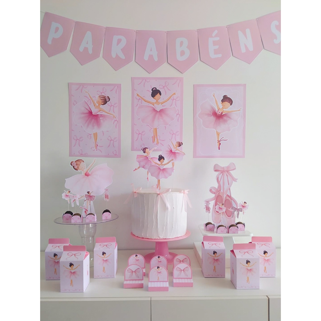Kit Festa Completo Ballet Bailarina 59 itens