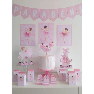 Kit Festa Completo Ballet Bailarina 59 itens