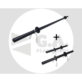 KIT BARRA RETA BODY PUMP 1,20M + PAR HALTERES DE MÃO 40CM COM PRESILHAS ACADEMIA MUSCULAÇÃO