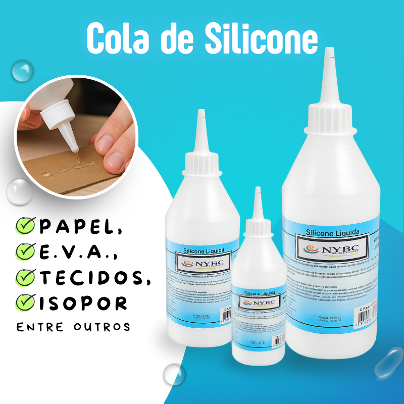 Cola de Silicone Líquida Artesão Transparente Isopor eva Tecidos ...
