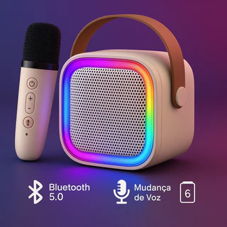 K12 Caixa de som sem fio com microfone Karaokê, Mini Alto-falante Bluetooth portátil de Karaoke com 1 Microfone em Oferta na Shopee