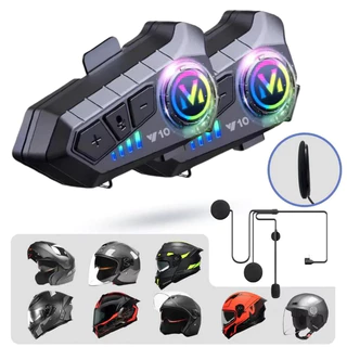 Fone De Ouvido Para Capacete Bluetooth Headset Rgb Sem Fio-Microfone rígido e microfone 2 - em - 1