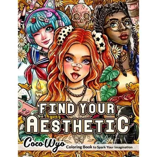 Find Your Aesthetic 40 desenhos para colorir em FOLHAS SOLTAS + Acetato NÃO É ENCADERNADO em Oferta na Shopee