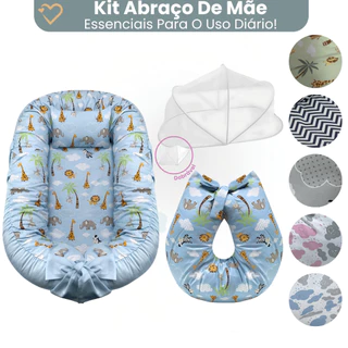 Ninho Redutor de Berço com Ziper Almofada Amamentação Mosquiteiro Protetor Safari Menino Menina em Oferta na Shopee