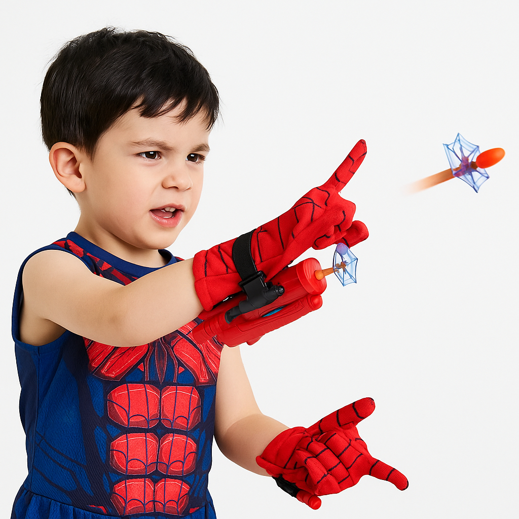 Luva Lança Teia Brinquedo Infantil Solta Teias Dardos Homem Aranha ...