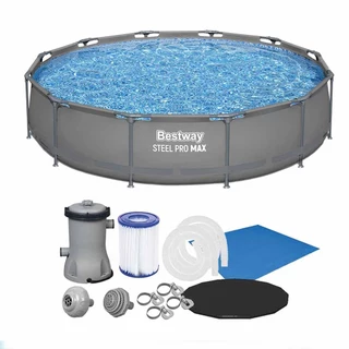 Piscina Estrutural 6473 Litros Premium + Bomba Filtrante + Capa + Lona Bestway