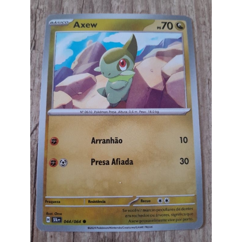Carta Pokemon Axew Original SP | Shopee Brasil