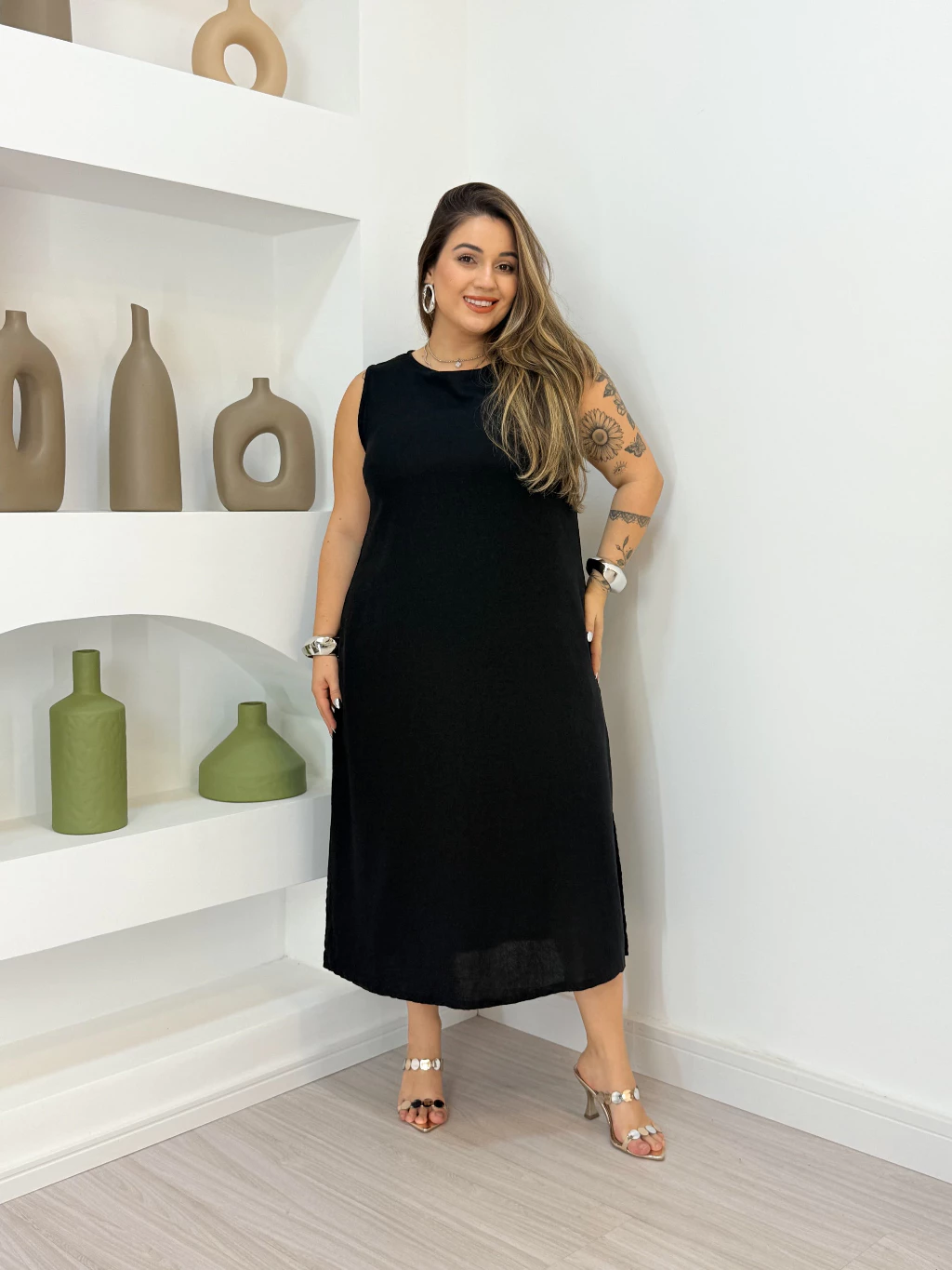 Vestido Plus Size Regata Feminino