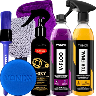 Kit Produto para Lavar Moto Cera Shampoo Desengraxante Limpador de Corrente Vonixx vonixx