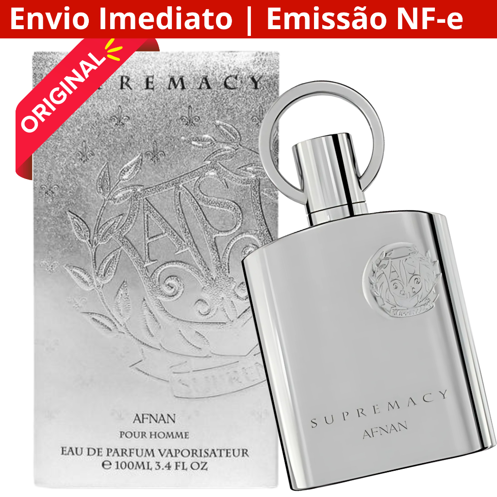 Perfume Supremacy Silver Pour Homme Afnan EDP 100ml Original Com