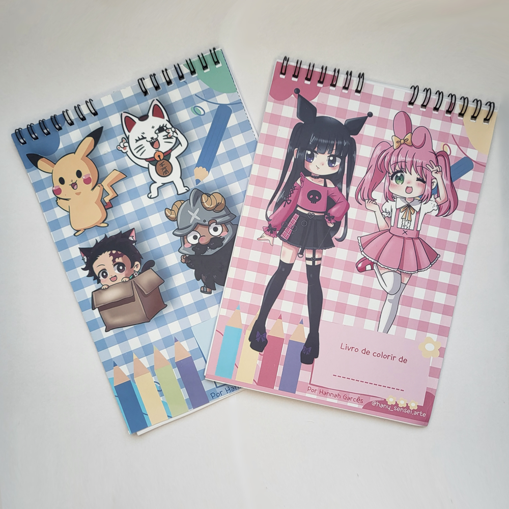 Livro de Colorir Anime – Edição Autoral por Hany_sensei | Tamanho A5 ...