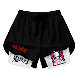 Short Feminino Compressao Academia Demon Slayer Nezuko MD1 PFED