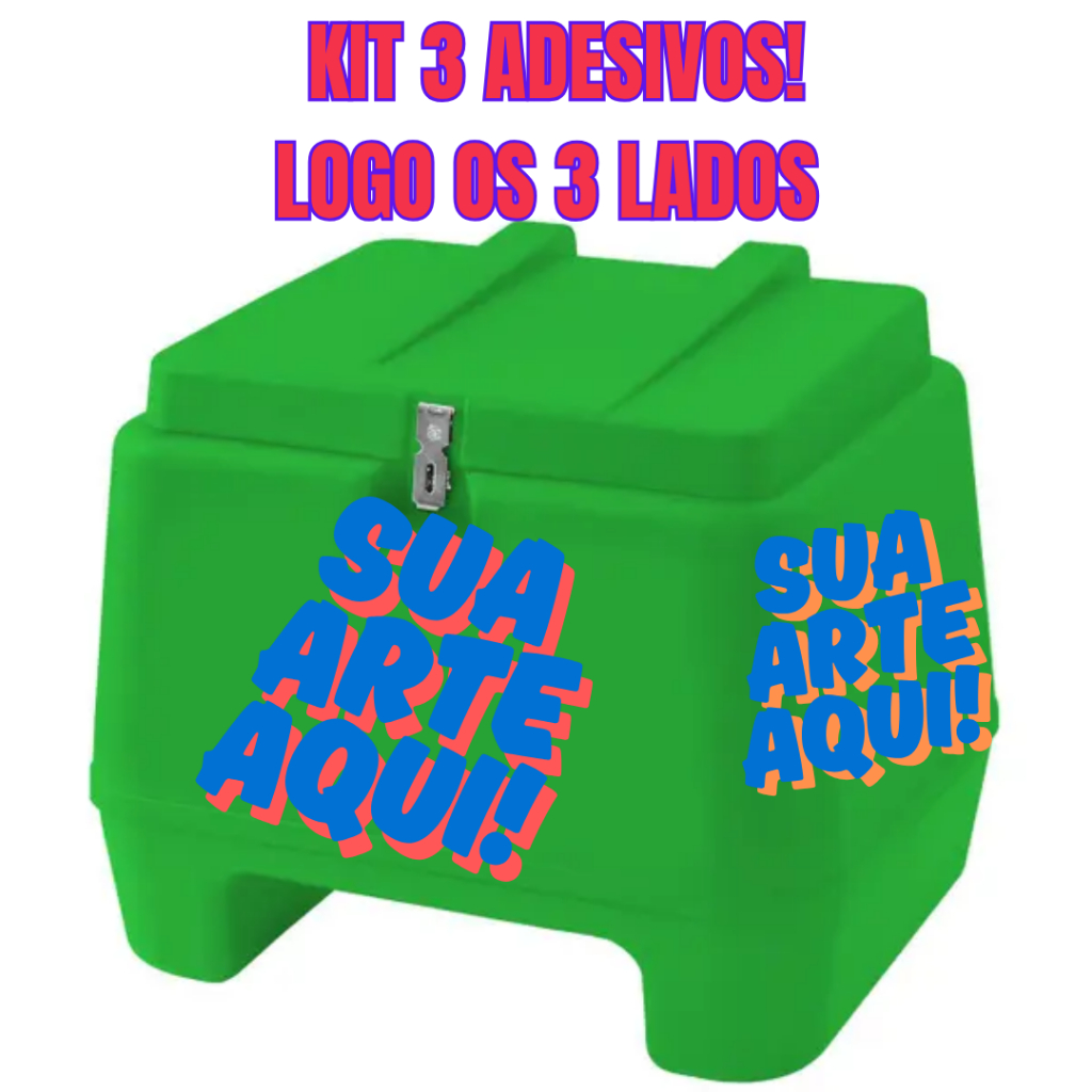 Adesivo para Baú Caixa Moto. de Alto-relevo SUA LOGO para Bau de Moto ...