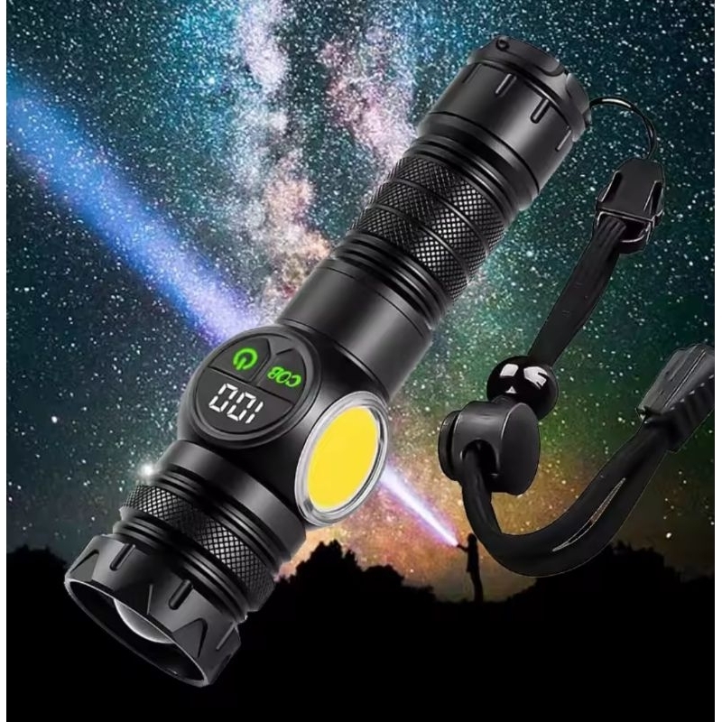 Lanterna Led Zoom Laser Super Branco LF-1826 + Bateria XiwangFire