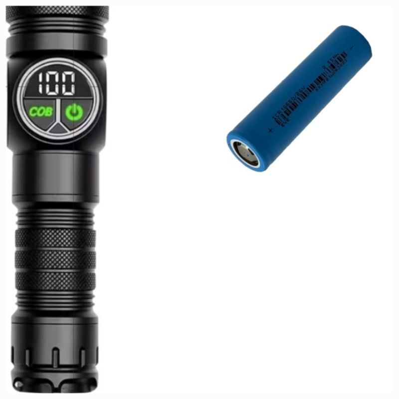 Lanterna Led Zoom Laser Super Branco LF-1826 + Bateria XiwangFire