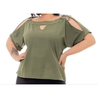 Blusa Plus Size Feminina Ombro De Fora Elegante Festa Casual Ropas Plus Soltinha Moderna