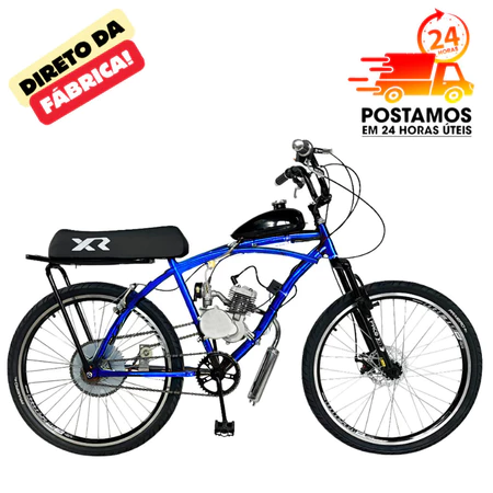 BICICLETA MOTORIZADA 80CC BIKE ARO 26 MODELO CAICARA COM KIT BANCO XR COMPLETA