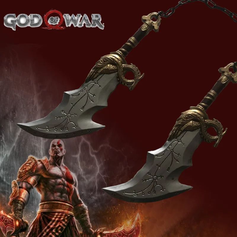 Espada Blade of Chaos God of War Kratos 1:1 45cm Cosplay Material PU Realista Esparta