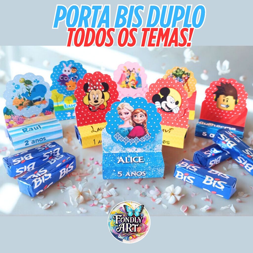 Porta bis duplo - kits de 20 a 60 unid. (JÁ CORTADO E COM APLIQUE ...
