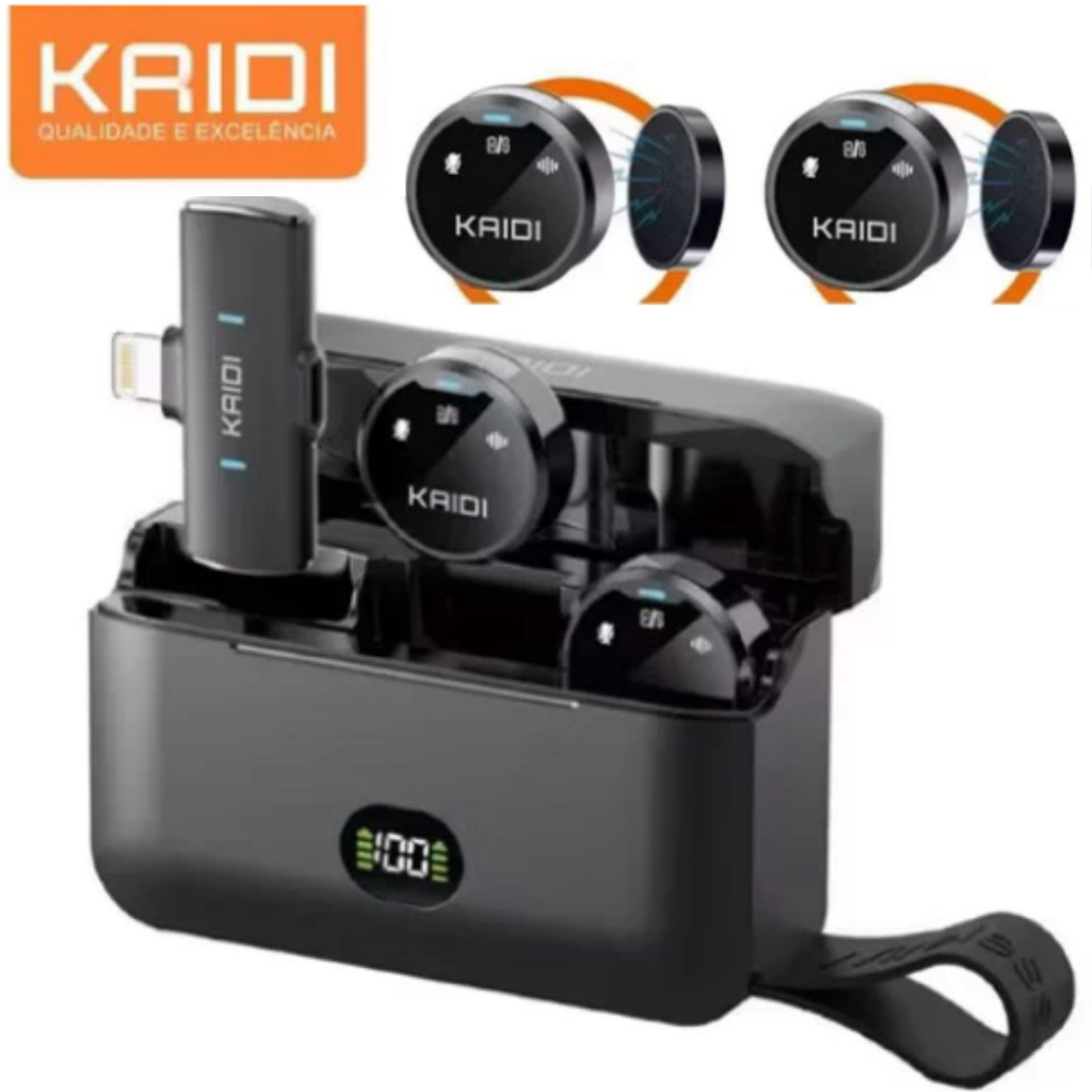 KAIDI Microfone de Lapela Profissional Redondo Magnético Para