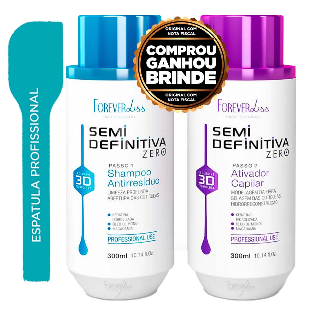 Kit Forever Liss Zero – Traitement Lissant 3D Semi-définitif 2x1 Litre – Neuf