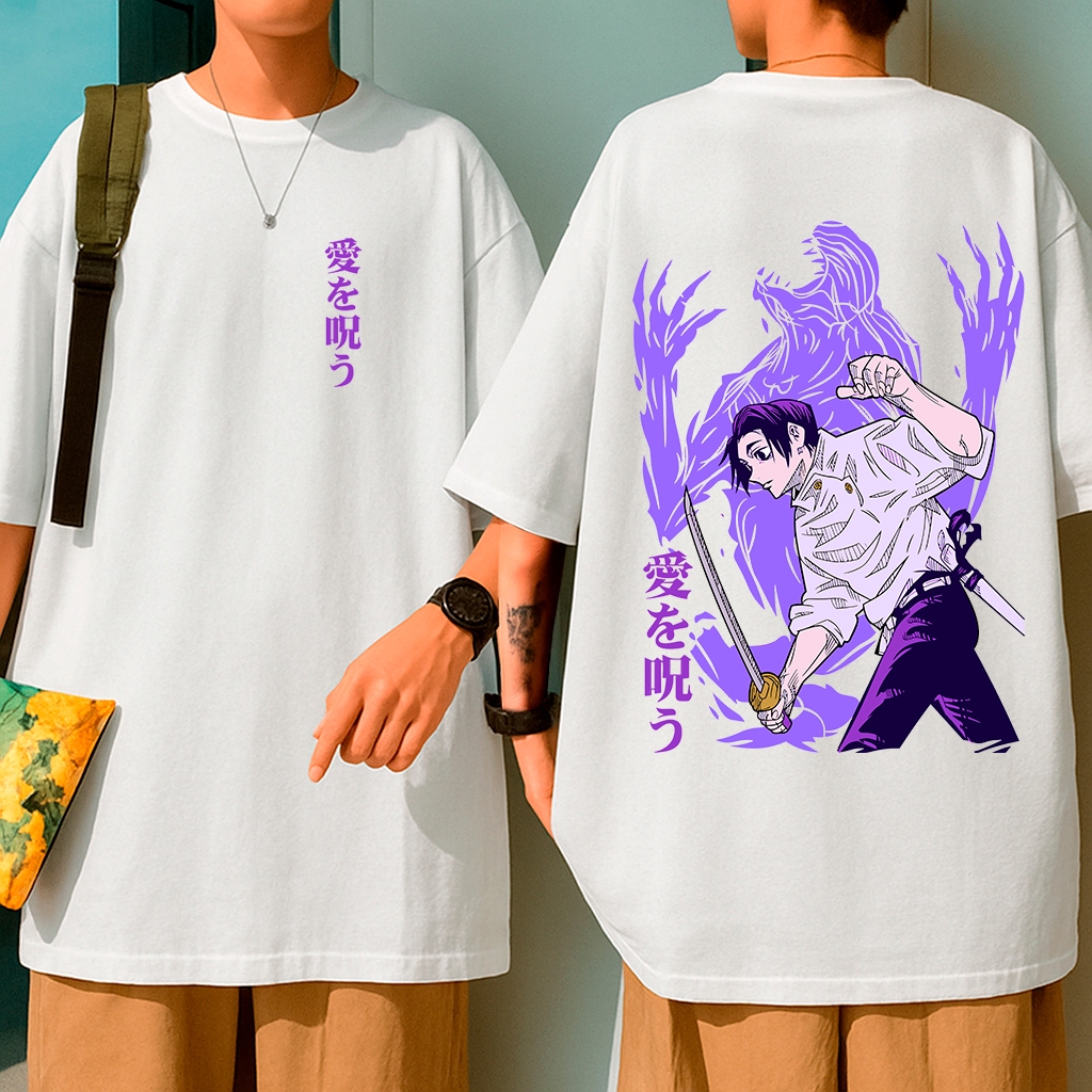 Camiseta Oversized Anime Estampada Yuta Jujutsu Kaisen Unissex 100