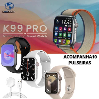 Smartwatch K99 Pro 47mm Relógio Inteligente Com 10 Pulseiras esportes IP 67 Lançamento 2025 Original em Oferta na Shopee