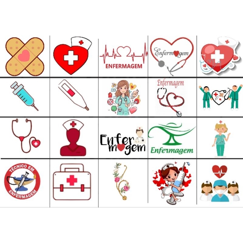kit 20 adesivos Enfermagem | Shopee Brasil