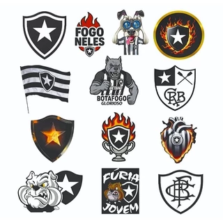 Cartela de Adesivos Botafogo (Stickers)