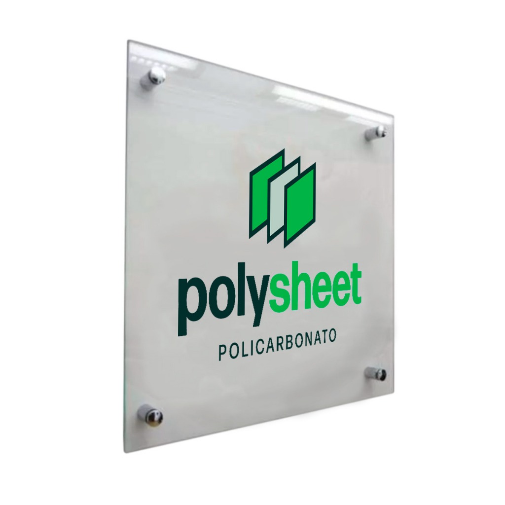 Placa Impressa Adesiva Logo Marca LogoTipo Propaganda Acrílico Personalizada Vários Tamanhos