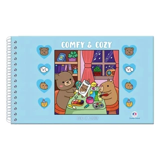 Livro de Colorir - Comfy and Cozy Azul - Capa Dura em Oferta na Shopee