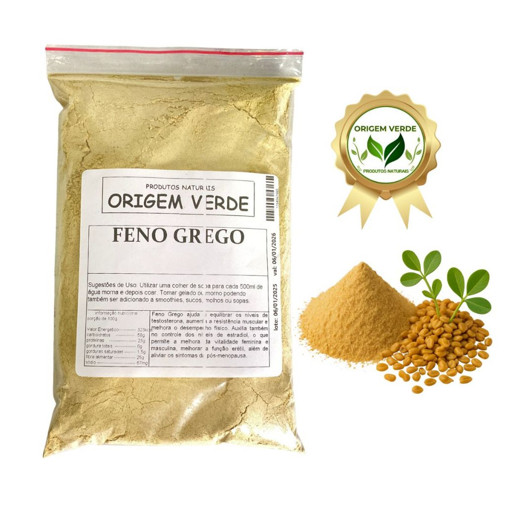 FENO-GREGO EM PÓ 100% PURO NATURAL