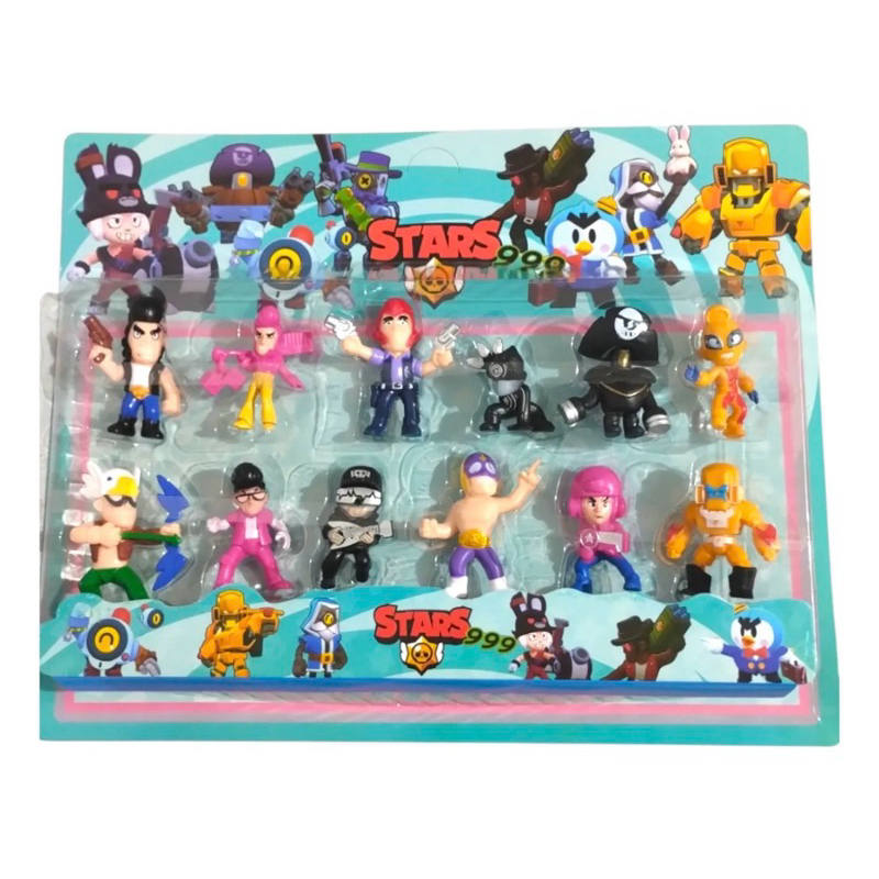 Kit 12 Bonecos Brawl Star Brinquedo Presente De Natal | Shopee Brasil