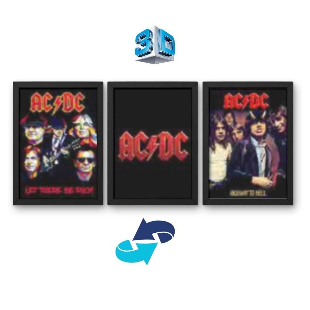 Quadro 3D ACDC | Shopee Brasil