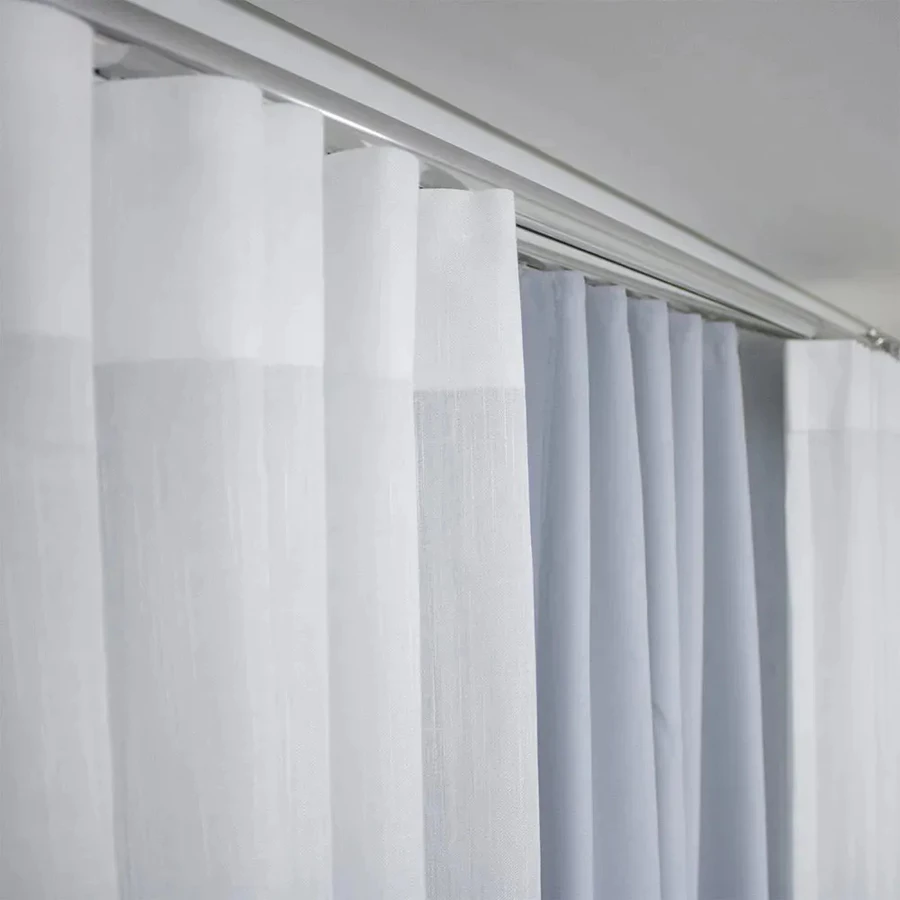 Cortina Trilho Suíço Duplo Voil Linho + Forro Blackout 6,00 x 2,30/2,40/2,50/2,60/2,70/2,80 Alto Padrão — foto 3 de 4