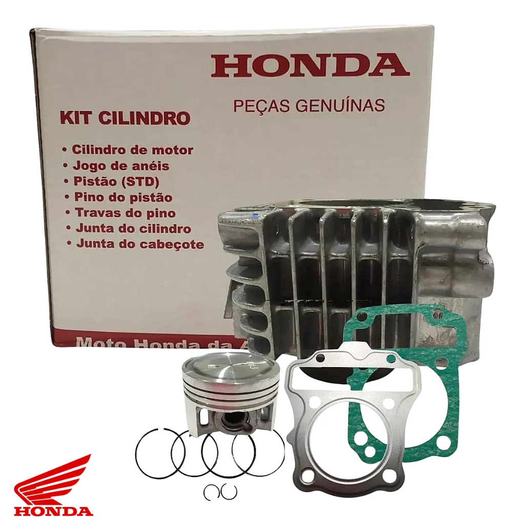 Kit Cilindro Motor POP110 BIZ 110 Original Honda - Completo Pistão