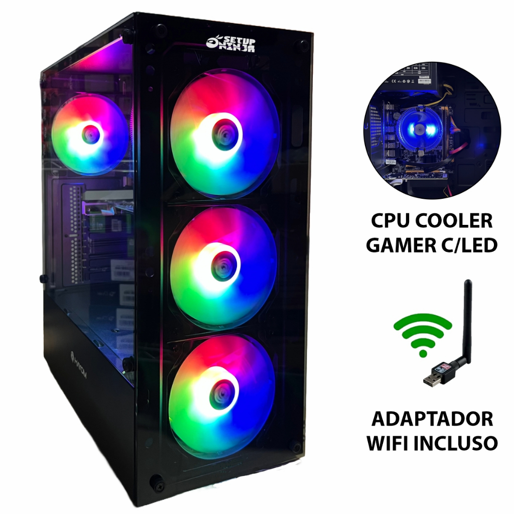 PC Gamer COMPLETO GT 730 4GB, Intel I5, 16GB RAM, SSD 240GB + WiFi