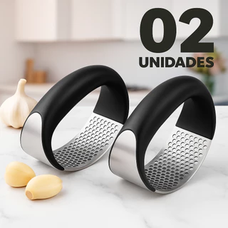 Combo 02 Amassador Espremedor de Alho Inox Manual Resistente com Pressão Rápida em Oferta na Shopee