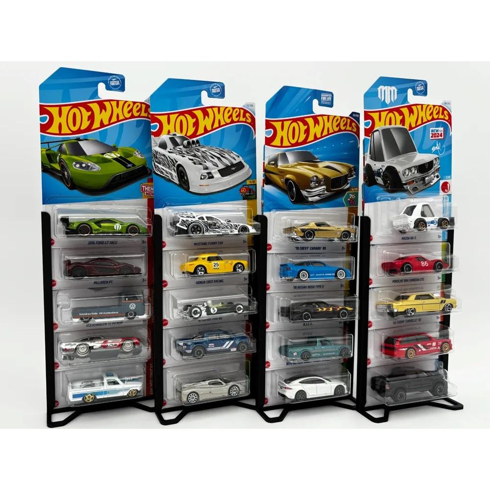 Suporte Expositor p/ 5 Carrinhos Hot Wheels com Card | Escala 1:64 ...