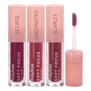 LANÇAMENTO Tint Blur Soft Focus Linha Rosa by Ruby Rose - Tint Labial Acabamento Aveludado HBL6601 em Oferta na Shopee