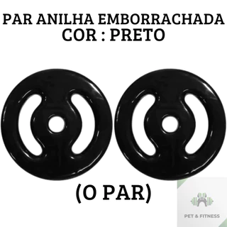 Anilha Emborrachada de 1Kg a 5Kg P/ Academia Promoção