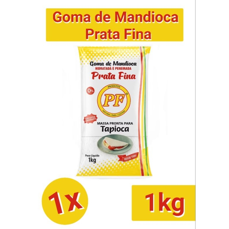 Kit Goma de mandioca para tapioca Prata Fina 1kg. | Shopee Brasil