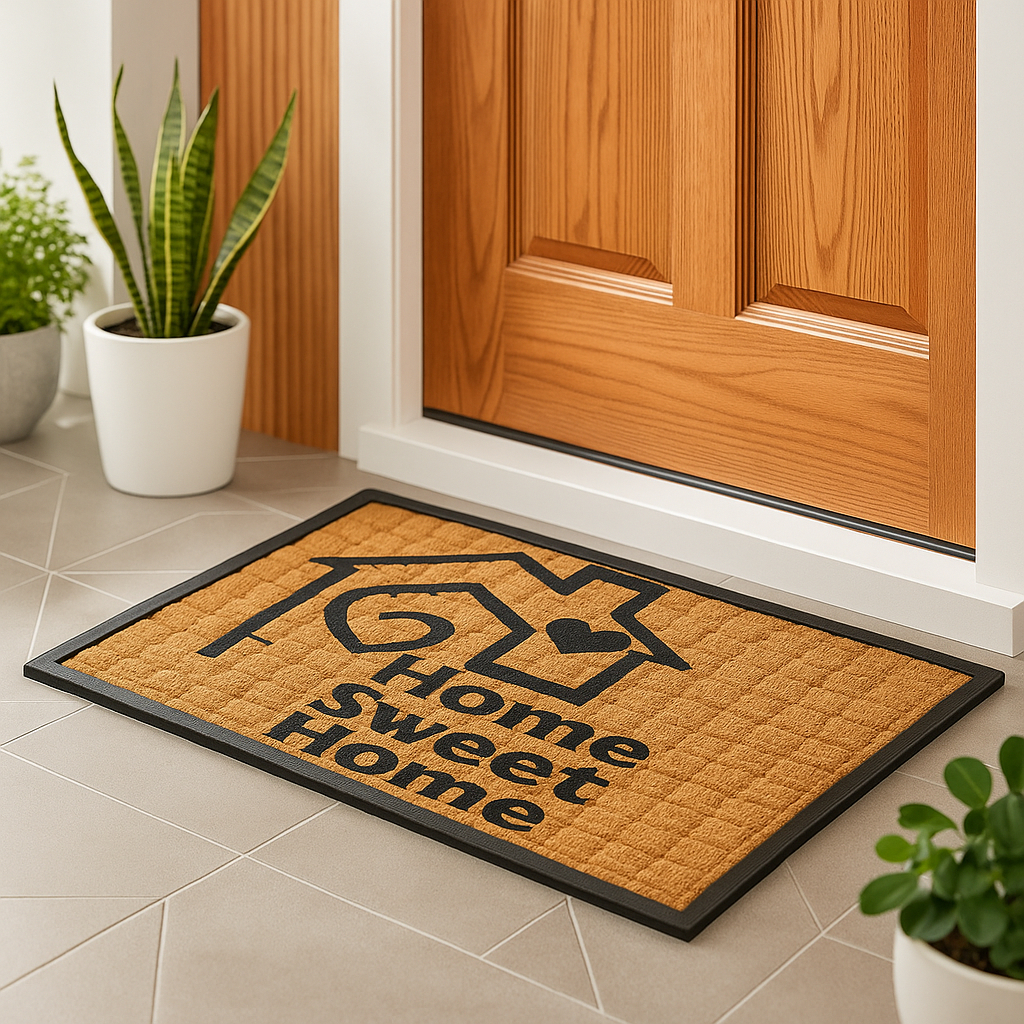 Tapete de Porta Capacho Fibra de Coco Antiderraoante 40cm x 60cm ...